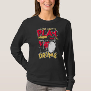 Camiseta Drummer Musical Drummer Tambores Musicais