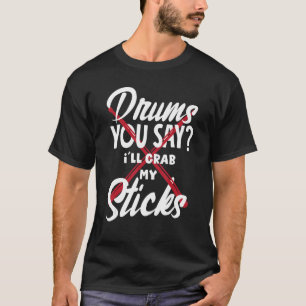 Camiseta Drummer Músico Percussionista Pega Meu Tambor Pavi
