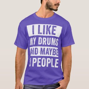 Camiseta Drummer Para Homens Eu Gosto De Tambores Engraçado