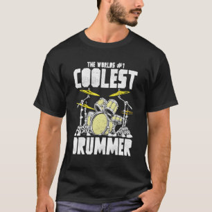 Camiseta Drummer Para Homens Mundos Número 1 Drummer Mais F
