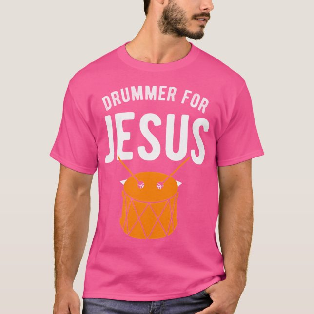 Camiseta Drummer Para Jesus Tripla Blend (Frente)