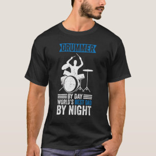 Camiseta Drummer Por Melhor Pai Da Noite