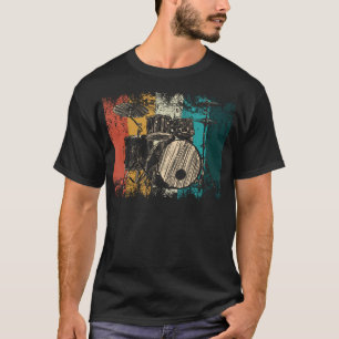 Camiseta Drummer Retro Drumset