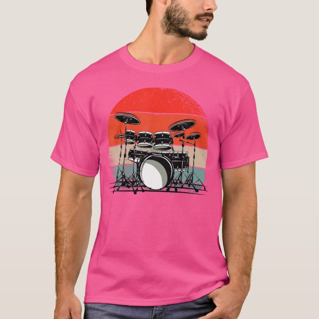 Camiseta Drummer Shirt Drums Drum Player Kit de Tambor (Frente)