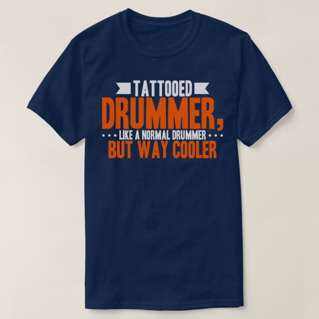 Camiseta Drummer Tatuado (Frente do Design)