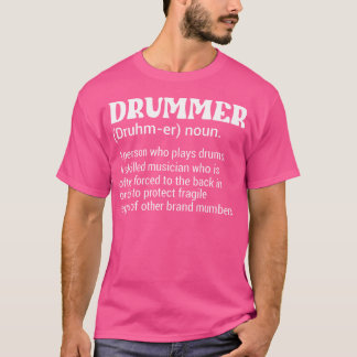 Camiseta Drummer Uma Pessoa Que Joga Tambores