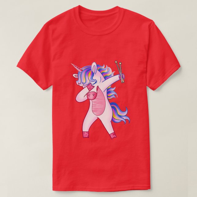 Camiseta Drummer Unicorn (Frente do Design)
