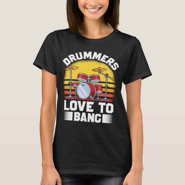 Camiseta Drummers Adoram Bang Drummers Citando Figurume Dru (Frente)