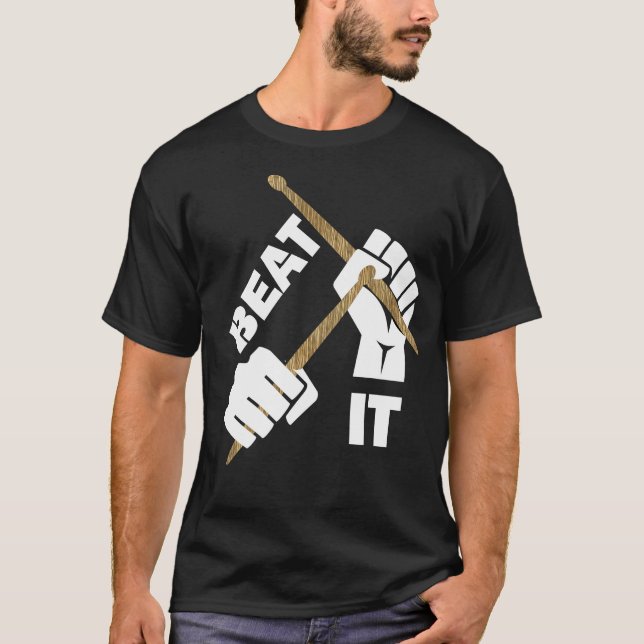 Camiseta Drummers Engraçados Bebam Música Ti Gráfico (Frente)