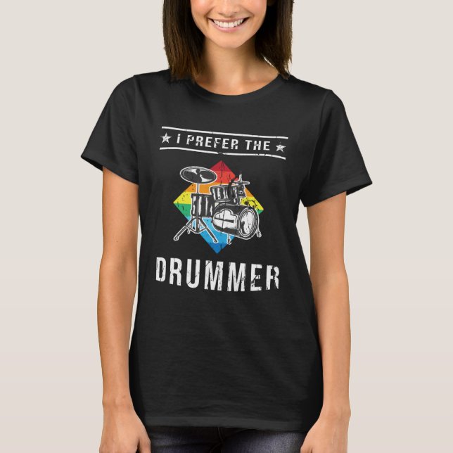 Camiseta Drummers rocks on Drum and Drumsticks for Drummer  (Frente)