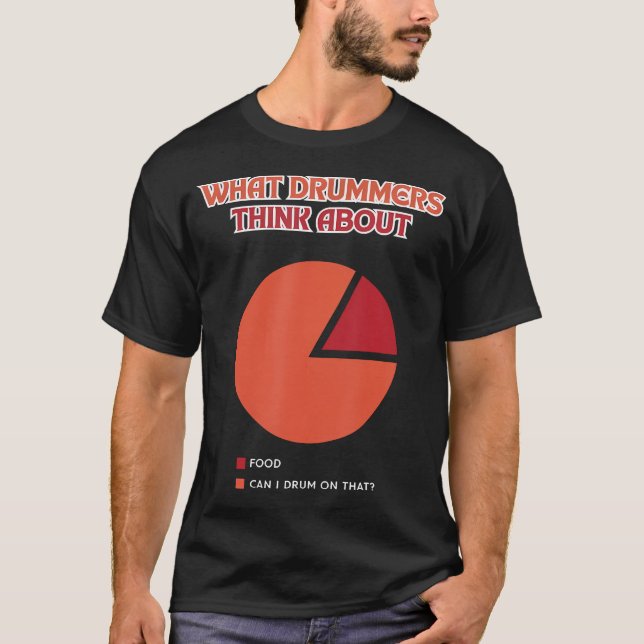 Camiseta Drummers Think About Drumline Percussionist (Frente)