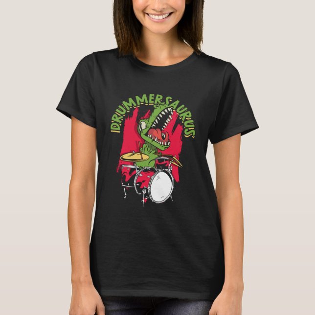 Camiseta Drummersaurus  Musician s Music and Instruments Co (Frente)