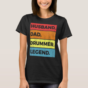 Camiseta Drumming Drum Set Pai Marido Para Drummer E Perc