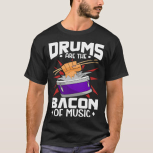 Camiseta Drumômetros Drummer Música Conjunto de Tambores In