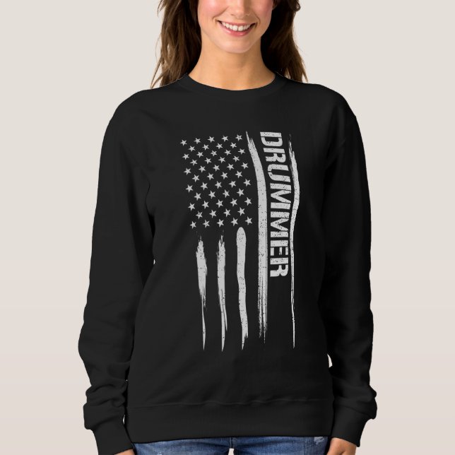Camiseta Drums Drummer - American Flag Sayings_1 (Frente)