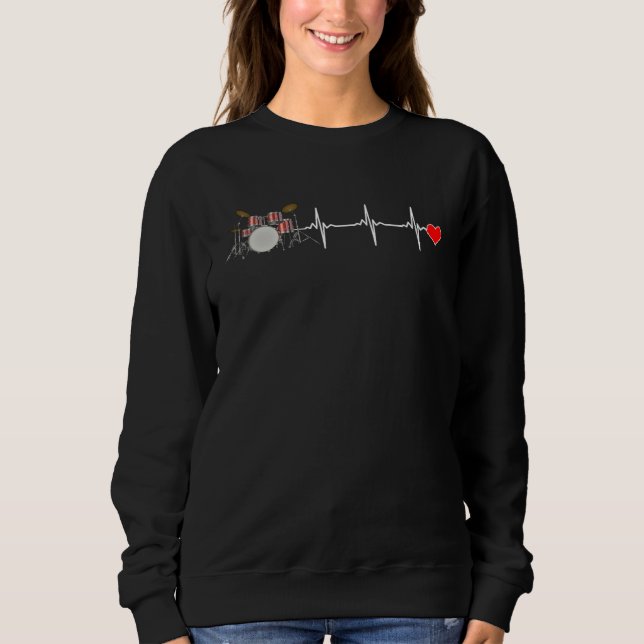 Camiseta Drums Heartbeat  for Drummers & percussionists (Frente)