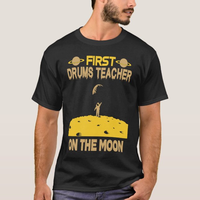 Camiseta Drums Teacher On The Moon (Frente)