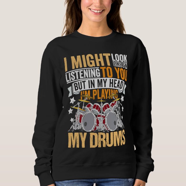 Camiseta Drumset de Cota do Drummer do Roupa do Jogador de  (Frente)