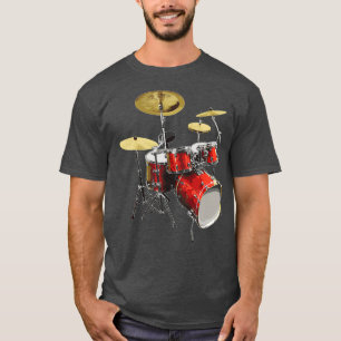 Camiseta Drumset Design Music e Drums