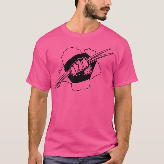 Camiseta Drumsticks Drummer Drumset (Frente)