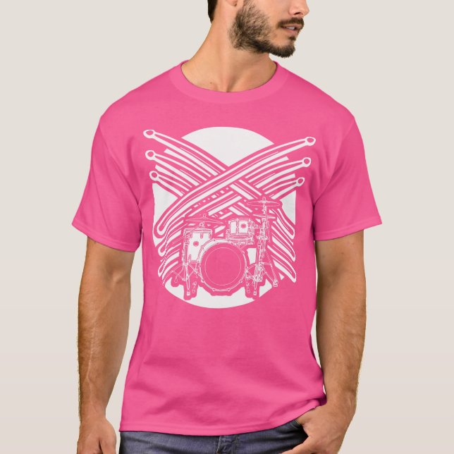 Camiseta Drumsticks Drummer Drumset (Frente)