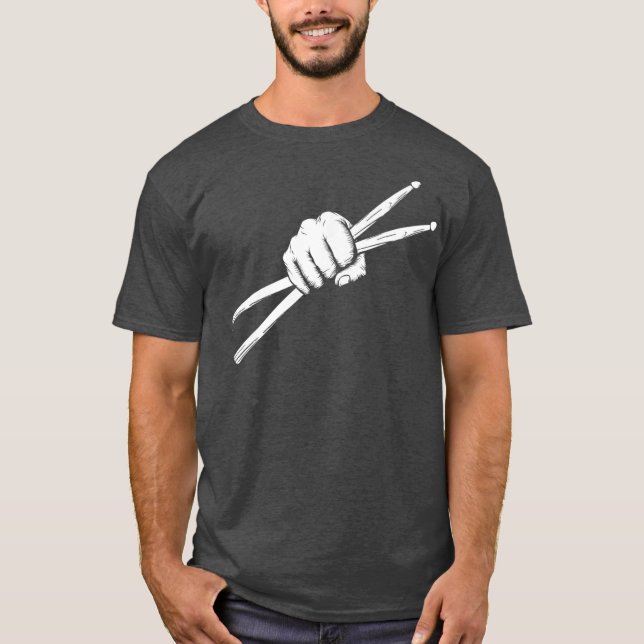 Camiseta Drumsticks Drummer Drumset Drumsets Presente (2) (Frente)
