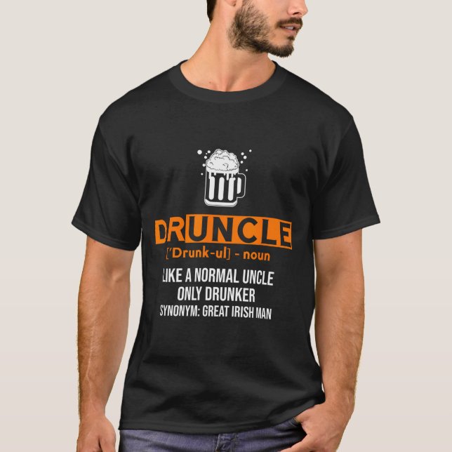 Camiseta Druncle Funny St Patricks Day 2020 Iri-shirt  (Frente)