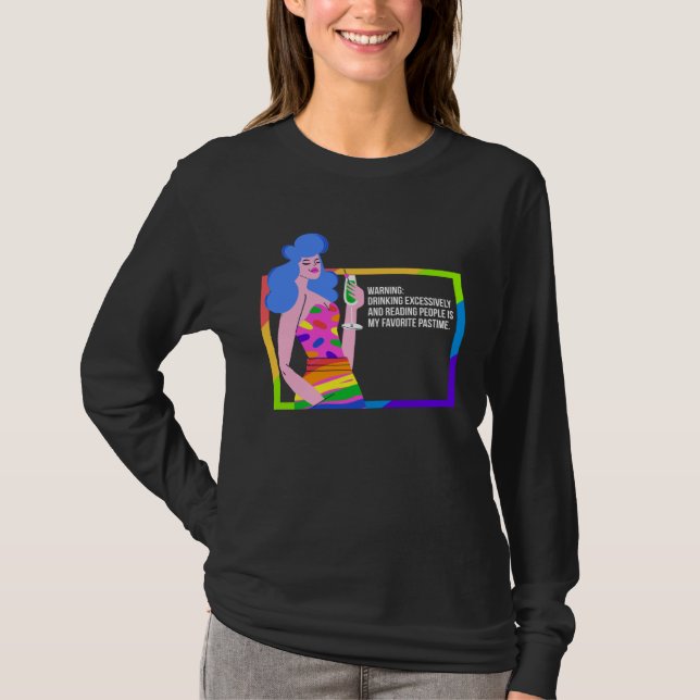Camiseta Drunk Drag Queen Humor (Frente)
