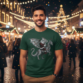 Camiseta Drunken Santa Riding a Dragon