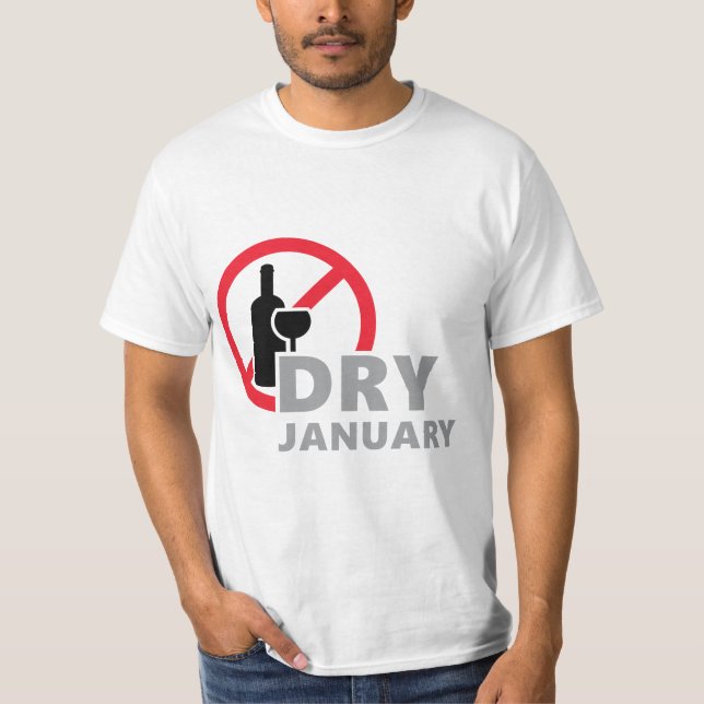 Camiseta Dry january, één maand geen alcohol te drinken  (Frente)