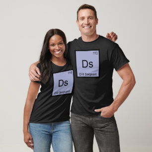 Camiseta Ds - Símbolo de Elemento de Química do Sargento-Ad