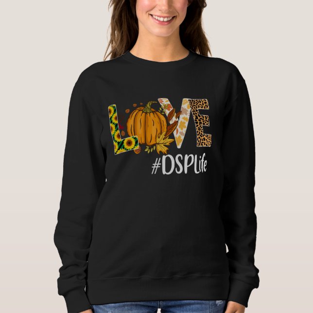Camiseta Dsp Love Fall Pumpkin Leopardo Halloween Autumn (Frente)