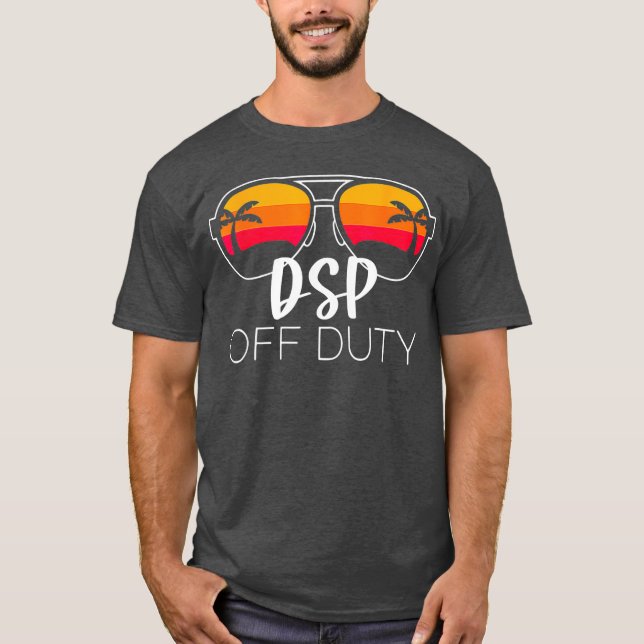 Camiseta DSP off duty Sunglasses Beach Sunset funny direct  (Frente)
