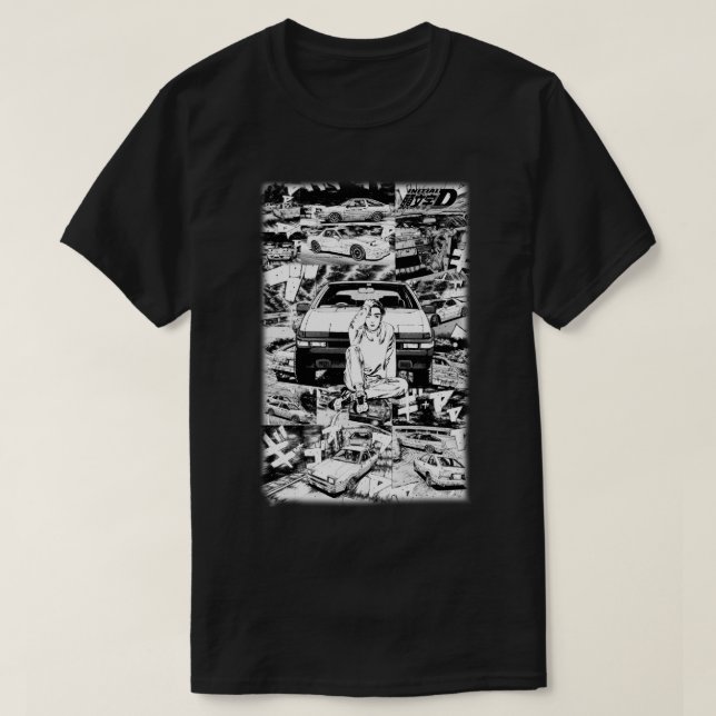 Camiseta DTakumi Fujiwara Trueno AE86 inicial (Frente do Design)