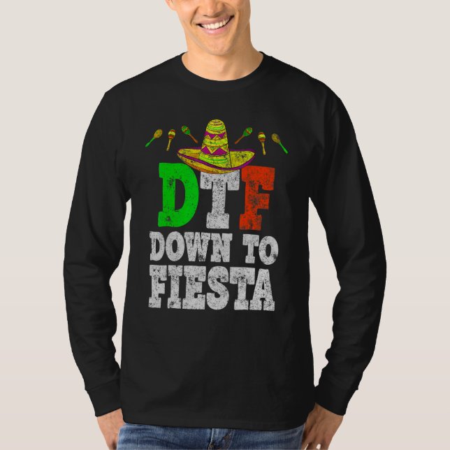 Camiseta Dtf Abaixo Para Fiesta Cinco De Mayo (Frente)