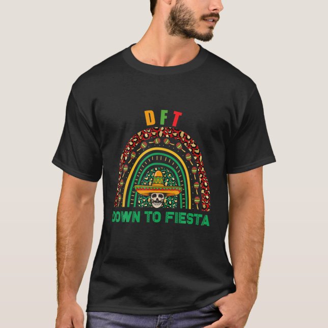 Camiseta DTF Para Fiesta Rainbow Cinco De Mayo Party Mex (Frente)