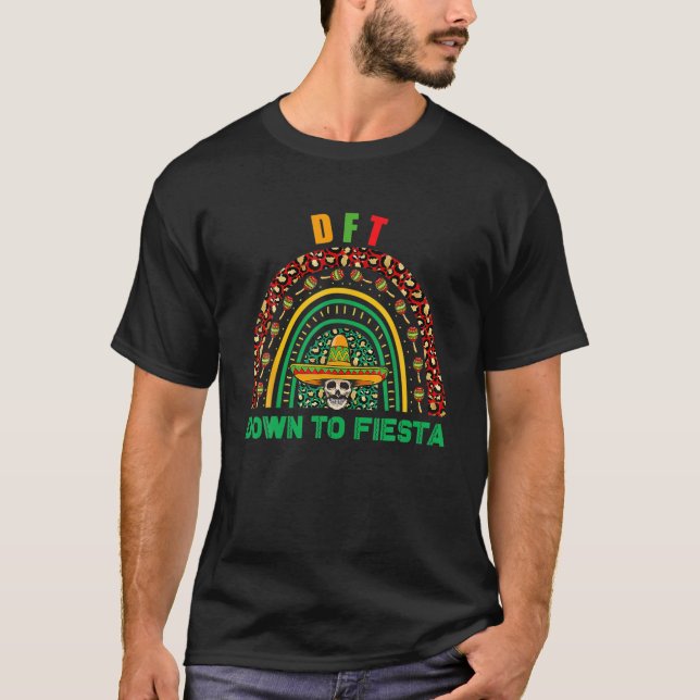 Camiseta DTF Para Fiesta Rainbow Cinco De Mayo Party Mex (Frente)