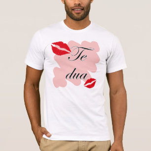 Camiseta DUA de Te - Albanês - eu te amo