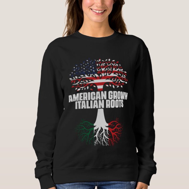 Camiseta Dual Citizenship America Italy Flag Roots Italian  (Frente)
