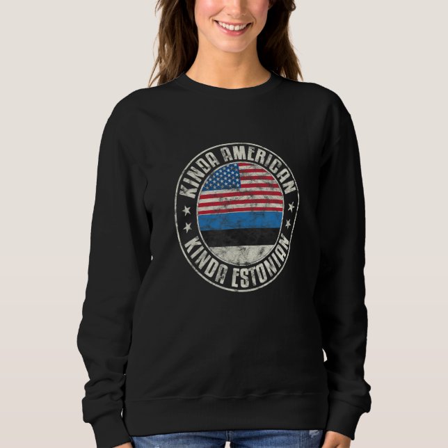 Camiseta Dual Citizenship American Estonian Estonia Usa Fla (Frente)