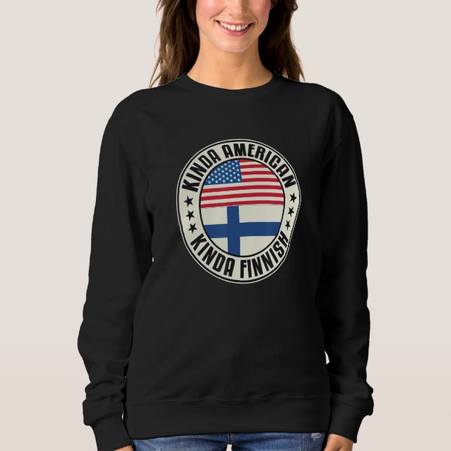 Camiseta Dual Citizenship American Finnish Finland Usa Flag (Frente)