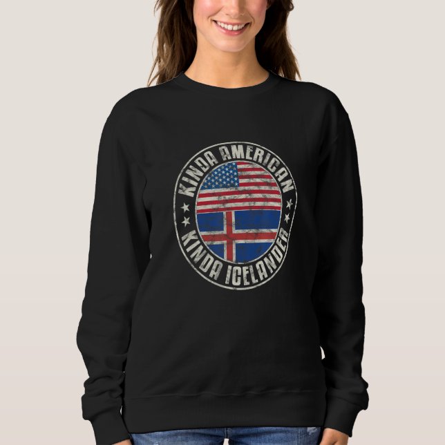 Camiseta Dual Citizenship American Icelander Iceland Usa Fl (Frente)