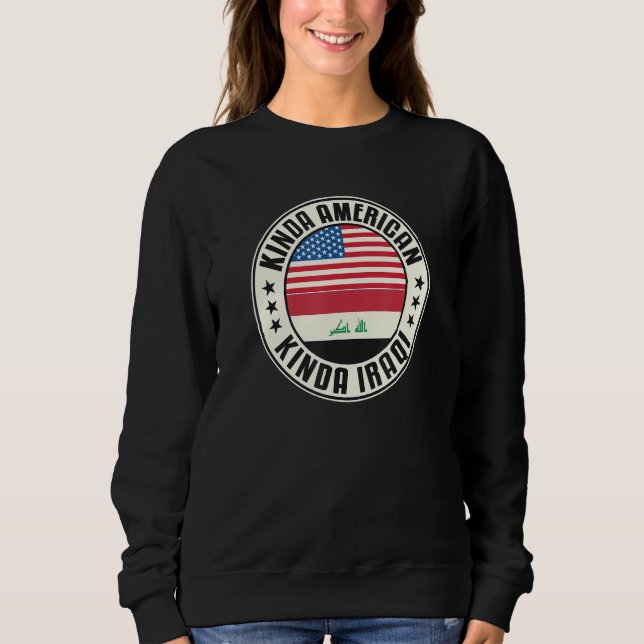 Camiseta Dual Citizenship American Iraqi Iraq Usa Flag (Frente)