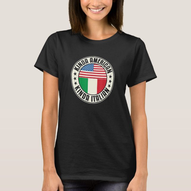 Camiseta Dual Citizenship American Italian Italy Usa Flag I (Frente)