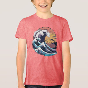 Camiseta Dualidade da Natureza - Praia Calma e Tempestade d