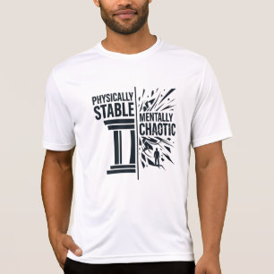 Camiseta Dualidade de Design Estável Fisicamente Caótico Me