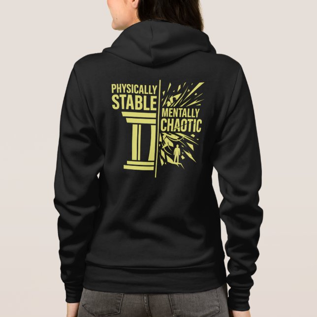 Camiseta Dualidade de Design Estável Fisicamente e Caótico  (Verso)