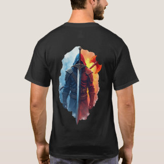 Camiseta Duality Warrior - Fire & Ice Knight Fantasy Design
