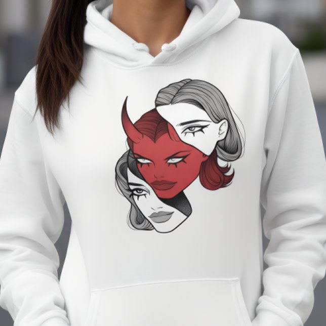 Camiseta Duality Woman Hoodie (Criador carregado)