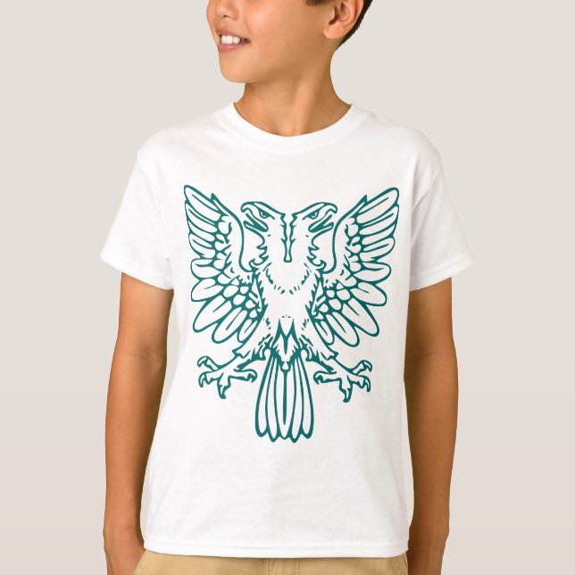 Camiseta Duas Águia de Cabeça - Verde Moss (Frente)